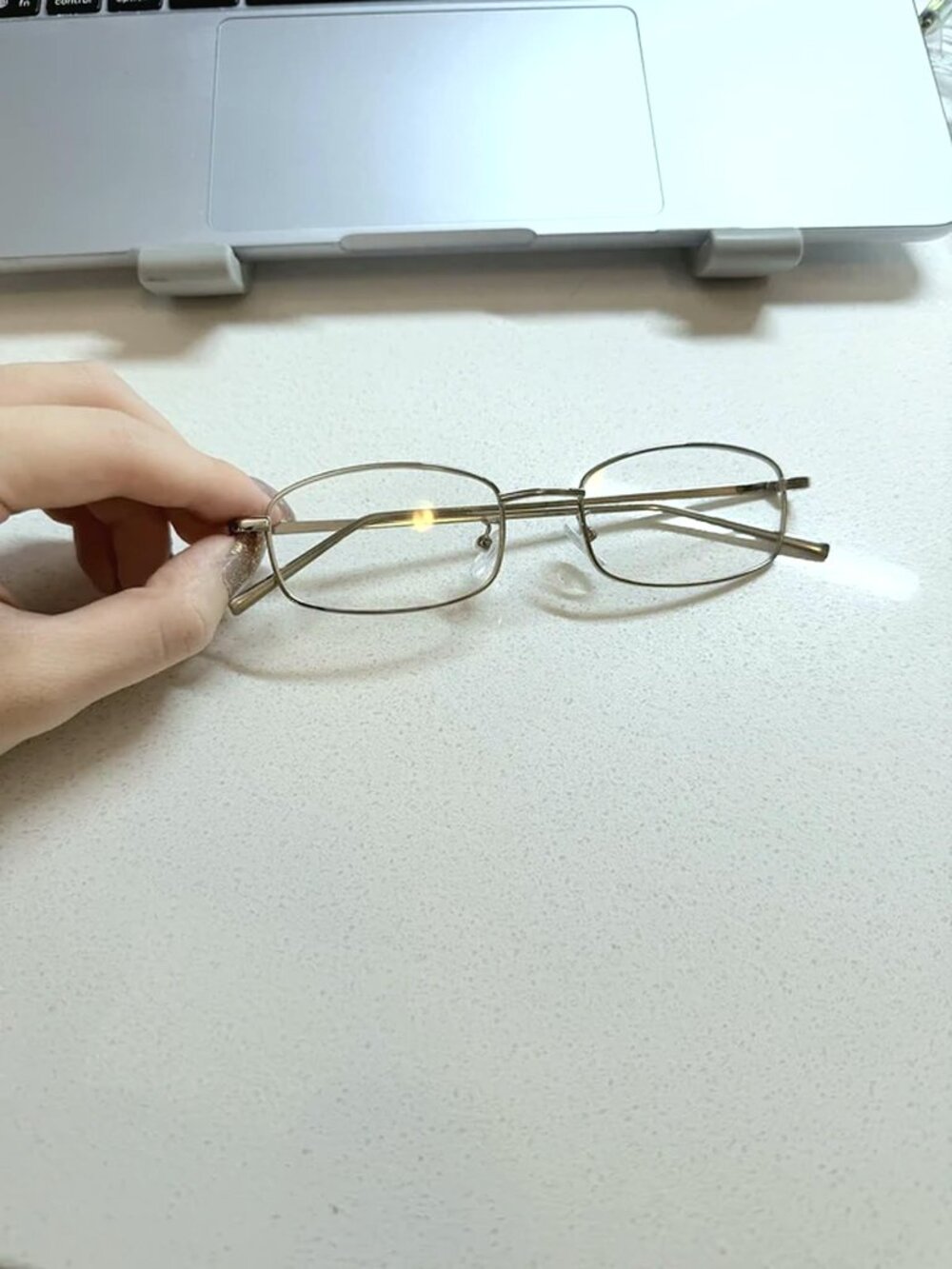 Silver Metal Frame Blue Light Blocking Glasses